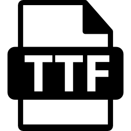 símbolo de formato de arquivo ttf Ícone