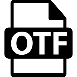 OTF file format symbol icon