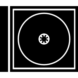 Étui pour disque de musique avec contours blancs Icône