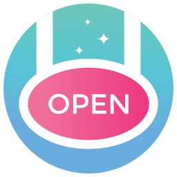 Open sign icon