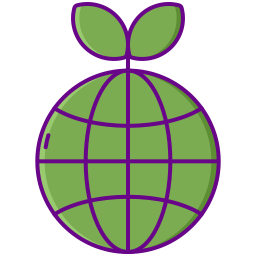 Green planet icon