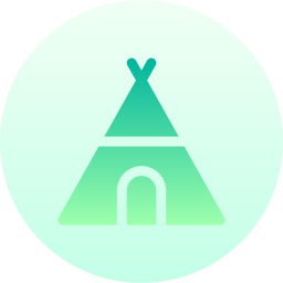 Camping tent icon