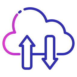 archiviazione cloud icona