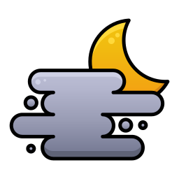 Foggy night icon