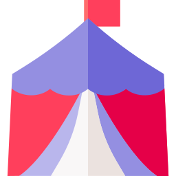 Circus tent icon