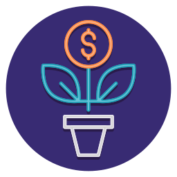 Money growth icon