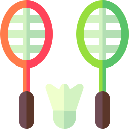 Badminton equipment icon