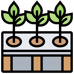 Hydroponic gardening icon