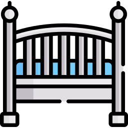 Baby crib icon