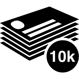 10k stosu wizytówek ikona