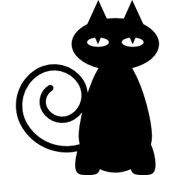 schwarze katze icon