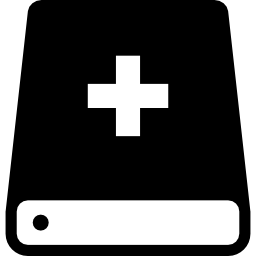 bible avec variante de symbole de croix Icône