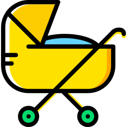 Baby stroller icon