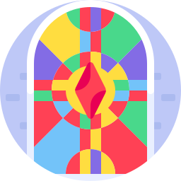 Stained glass window icon