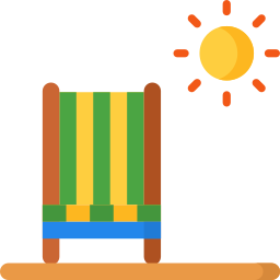 Beach chair icon