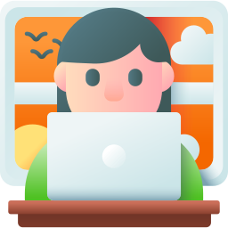 Working at home icon