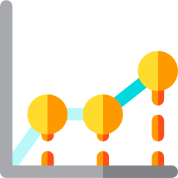 graphique linéaire Icône