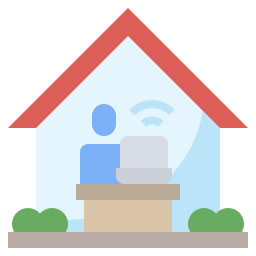 Working at home icon