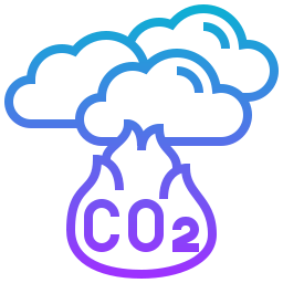 gaz carbonique Icône