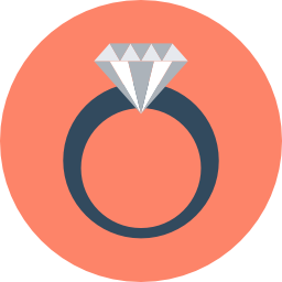 Diamond ring icon