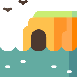 Sea cave icon