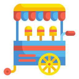 Ice cream cart icon