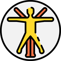 Vitruvian man icon