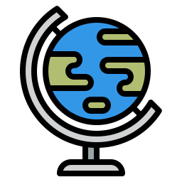 Earth globe icon