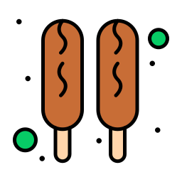 corn dog icoon