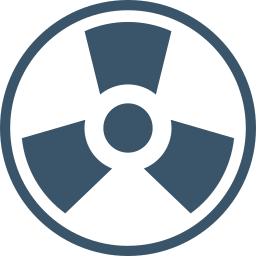 Radiation sign icon