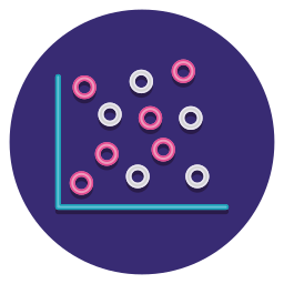 gráfico de dispersão Ícone