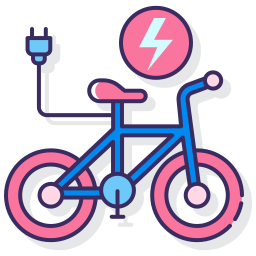 Electric bicycle icon