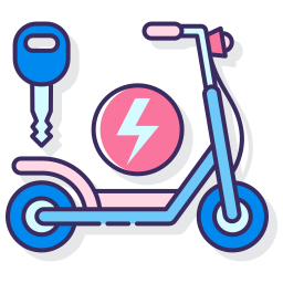 Electric scooter icon