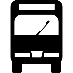 Bus front view icon