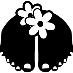 feet with flowers icon