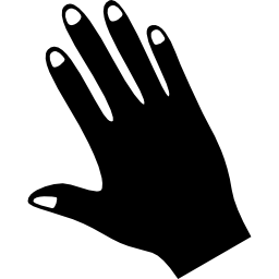 Hand of black human icon