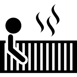 Person in spa sauna icon