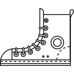 botas de carga com detalhes brancos Ícone