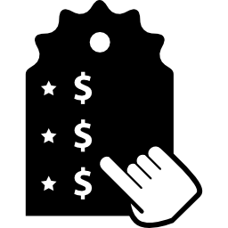 Choosing spa treatments option by cost icon