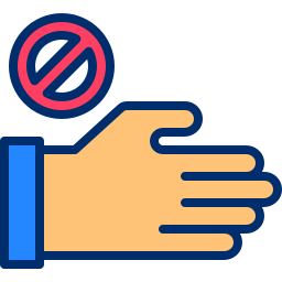 No handshake icon