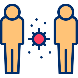 Virus transmission icon