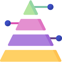 graphique pyramidal Icône