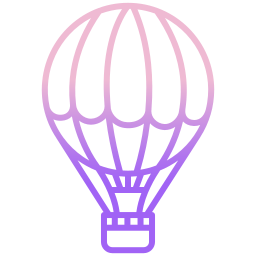 Hot air balloon icon