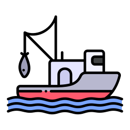 Fishing boat icon