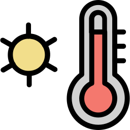 gorąca temperatura ikona