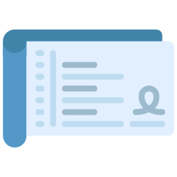 Bank check icon