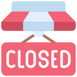 Closed sign icon