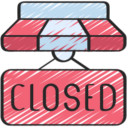 Closed sign icon