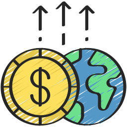 Économie mondiale Icône