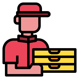 Delivery man icon